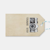 プロフェッショナルフォトグラファーCamera Thank You ギフトタグ (正面(横))