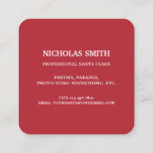 プロフェッショナルフォトサンタクロース コーリングカード (裏面)