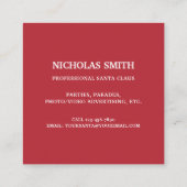 プロフェッショナルフォトサンタクロース スクエア名刺 (裏面)