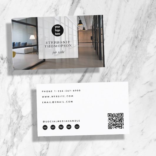 プロフェッショナルフォトソーシャルメディアQRコードロゴ 名刺