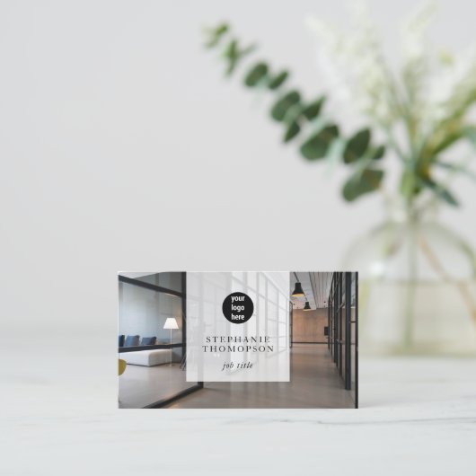 プロフェッショナルフォトソーシャルメディアQRコードロゴ 名刺 (スタンド正面)