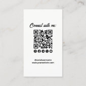 プロフェッショナルフォトソーシャルメディアQRコード 名刺 (裏面)