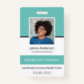 プロフェッショナルフォトティール(緑がかった色)従業員IDバッジ バッジ (正面)