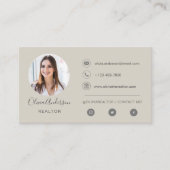 プロフェッショナルフォトテラコッタタンビジネスカード 名刺 (正面)