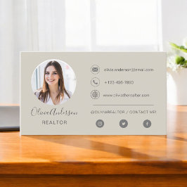 プロフェッショナルフォトテラコッタタンビジネスカード 名刺