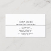 プロフェッショナルフォトビデオグラファー名刺 名刺 (裏面)