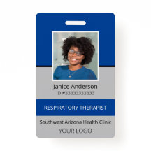 プロフェッショナルフォトブルーとグレーの従業員セキュリティ