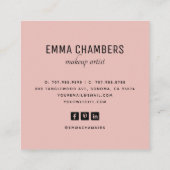 プロフェッショナルフォトメイクアップアーティスト スクエア名刺 (裏面)