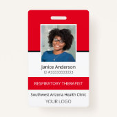 プロフェッショナルフォトレッド従業員IDバッジ バッジ (正面)