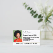 プロフェッショナルフォトロゴの追加 – はっきりしたフォント 名刺 (スタンド正面)