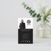 プロフェッショナルフォトロゴQRコードソーシャルメディア 名刺 (スタンド正面)