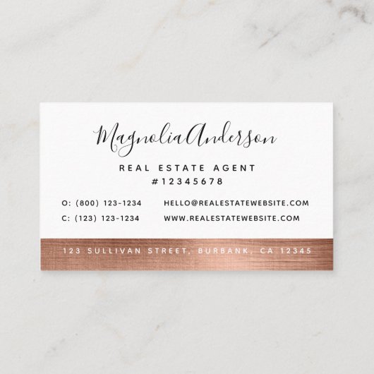 プロフェッショナルフォト実在エテートバラゴールドフォイル 名刺 (裏面)