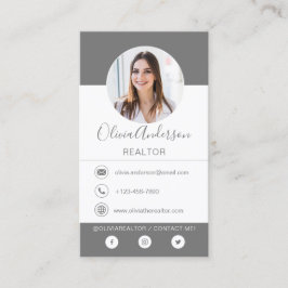 プロフェッショナルフォト木炭グレービジネスカード 名刺
