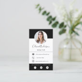 プロフェッショナルフォト白黒名刺 名刺 (スタンド正面)