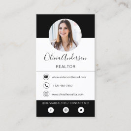 プロフェッショナルフォト白黒名刺 名刺