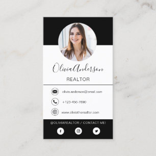 プロフェッショナルフォト白黒名刺 名刺