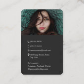 プロフェッショナルフォト QRコード モダンスタイリッシュゴールド 名刺 (裏面)