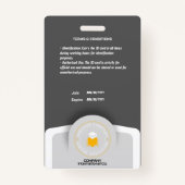 プロフェッショナルフォトIDバッジカスタマイズ – ロゴ付き バッジ (裏面)