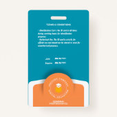 プロフェッショナルフォトIDバッジカスタマイズ – ロゴ付き バッジ (裏面)