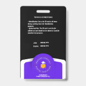 プロフェッショナルフォトIDバッジカスタマイズ – ロゴ付き バッジ (裏面)