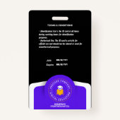 プロフェッショナルフォトIDバッジカスタマイズ – ロゴ付き バッジ (裏面)