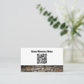 プロフェッショナルフォトQRコードストーンウォール 名刺 (スタンド正面)