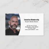 プロフェッショナルフォトQRコードストーンウォール 名刺 (裏面)