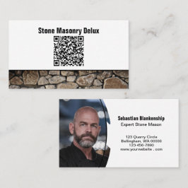プロフェッショナルフォトQRコードストーンウォール 名刺