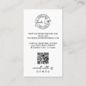 プロフェッショナルフォトQRコード会社ロゴ縦型 名刺 (裏面)