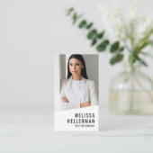 プロフェッショナルフォトQRコード会社ロゴ縦型 名刺 (スタンド正面)