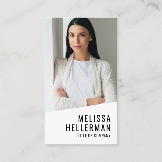 プロフェッショナルフォトQRコード会社ロゴ縦型 名刺 (正面)