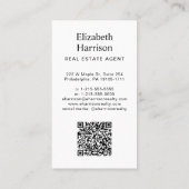 プロフェッショナルフォトQRコード実在領不動産仲介業者 名刺 (裏面)