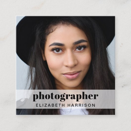 プロフェッショナルフォトQRコード スクエア名刺 (正面)