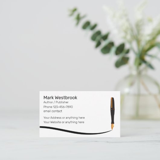 プロフェッショナルフリーランスのライター作家 名刺 (スタンド正面)