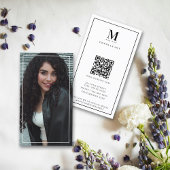 プロフェッショナルフルフォトシンプルモノグラム 名刺