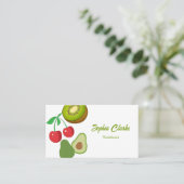 プロフェッショナルフルーツQRコードダイエット業者 名刺 (スタンド正面)