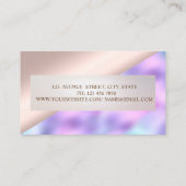 プロフェッショナルフレームバラ金ゴールドラッズホログラフィック 名刺 (裏面)