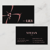 プロフェッショナルフローラミニマリスト名刺 名刺 (正面/裏面)