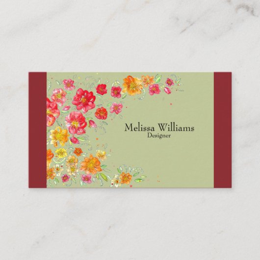 プロフェッショナルフローラロゴ 名刺 (正面)