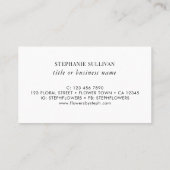 プロフェッショナルフローラ 名刺 (裏面)