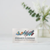 プロフェッショナルフローリングサービス – 床の設置 名刺 (スタンド正面)