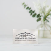 プロフェッショナルフローリングサービス – 床の設置 名刺 (スタンド正面)