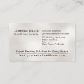 プロフェッショナルフローリングサービス – 床の設置 名刺 (裏面)