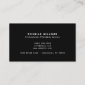 プロフェッショナルフローリング及びタイラー名刺 名刺 (裏面)