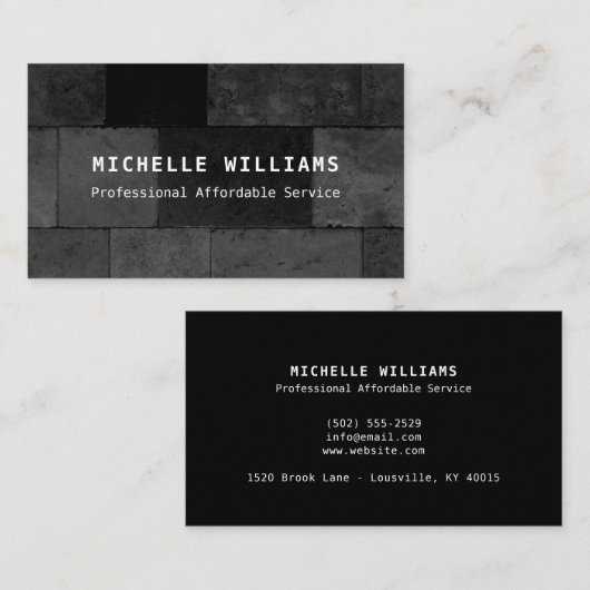 プロフェッショナルフローリング及びタイラー名刺 名刺 (正面/裏面)