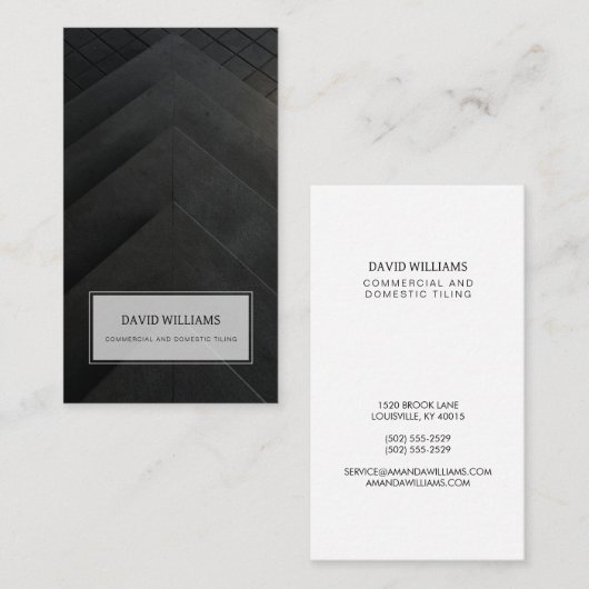 プロフェッショナルフローリング及びタイラー名刺 名刺 (正面/裏面)