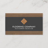 プロフェッショナルフローリング請負業者の木目 名刺 (裏面)