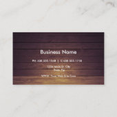 プロフェッショナルブエレガントロモダンーンウッドラップ 名刺 (裏面)