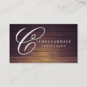 プロフェッショナルブエレガントロモダンーンウッドラップ 名刺 (正面)