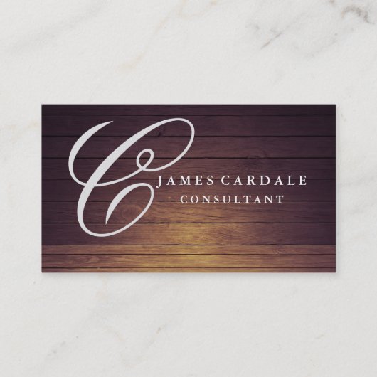 プロフェッショナルブエレガントロモダンーンウッドラップ 名刺 (正面)